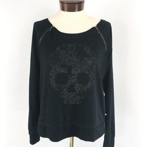 Women's M Beaded Skull Knit Top Rock & Republic